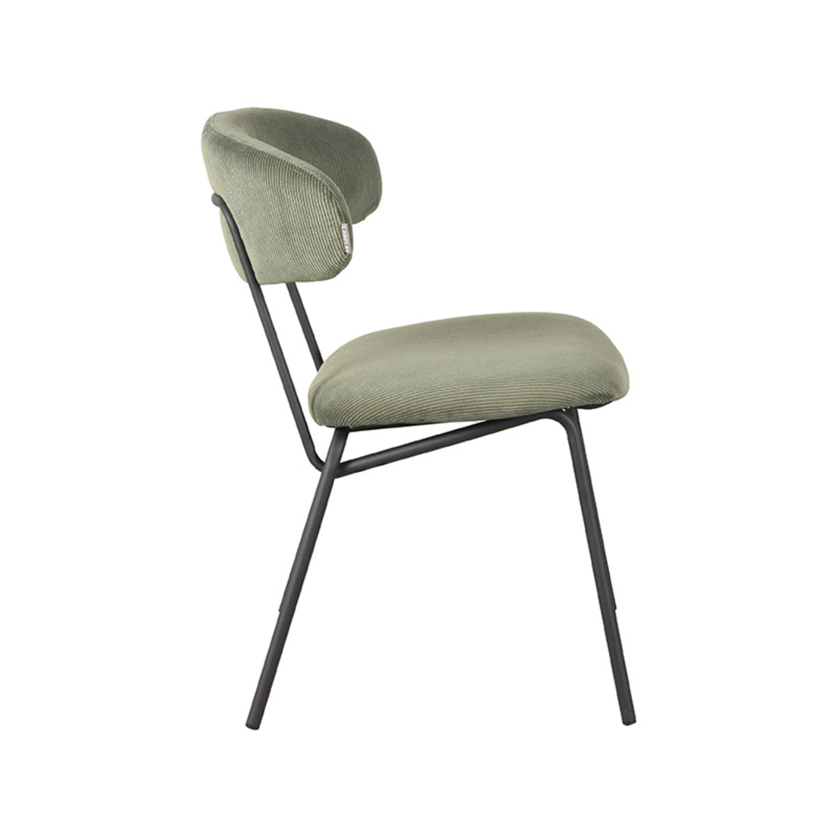 LABEL51 Eetkamerstoel Zack – Trendy Ribcord Bekleding – Stijlvol & Comfortabel